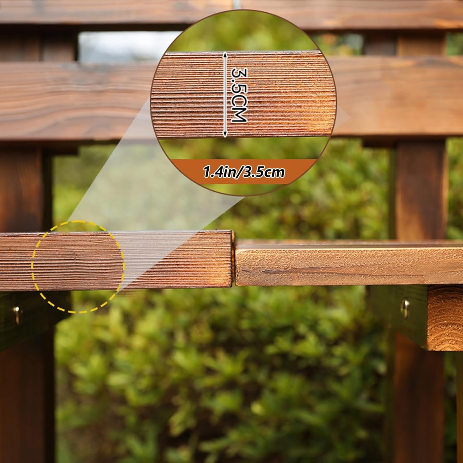 Garden Bench, Outdoor Soild Wood Park Bench with Backrest, 2-Person Patio Bench, Weatherproof, for Porch, Patio, Garden, Lawn, Balcony, Backyard(C,47.2 * 15 * 29.5"/120 * 40 * 75cm)