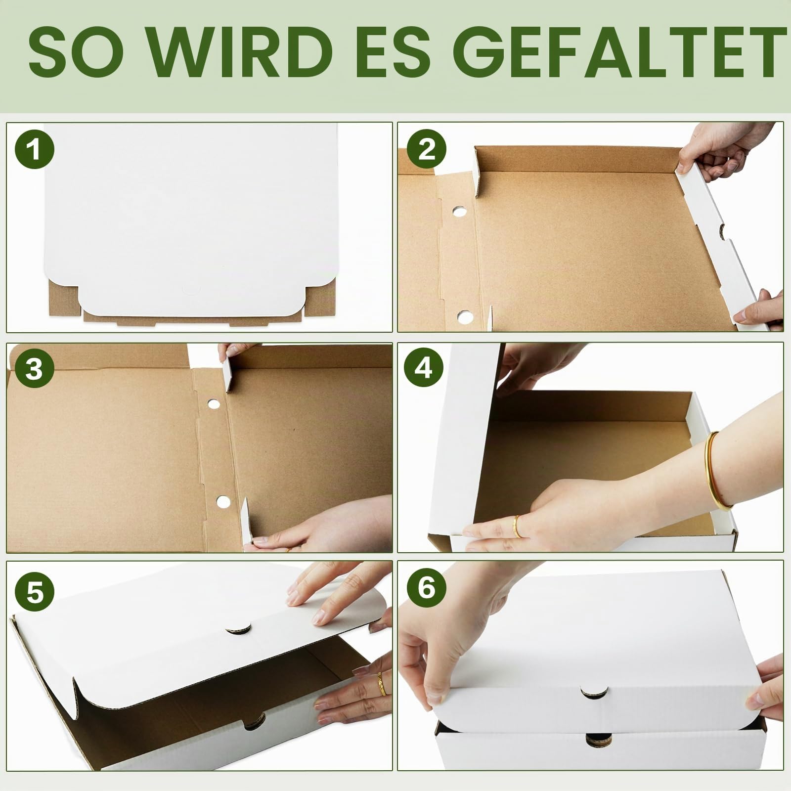 Set von 40 Pizzakartons mit Papierfutter, 25,4 x 25,4 x 3,8 cm, Mini-Pizzakartons aus Wellpappe für Party, Kekse, Kuchen, Hochzeit, Restaurant