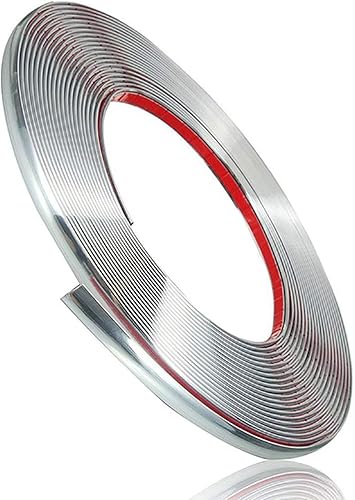 Moldeo de moldura cromada automotriz de 25 pies  14 pulgadas (0.236in) de ancho para carrocería lateral del automóvil (autoadhesivo), decoración a