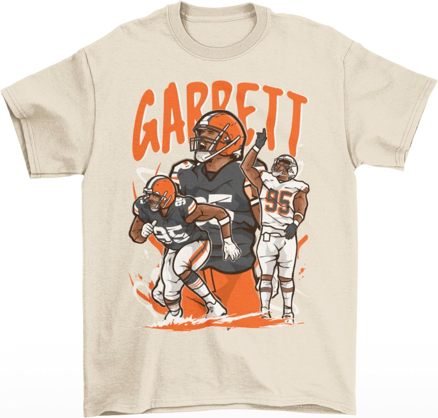 Myles Garrett Cartoon Style Cleveland Football T-Shirt