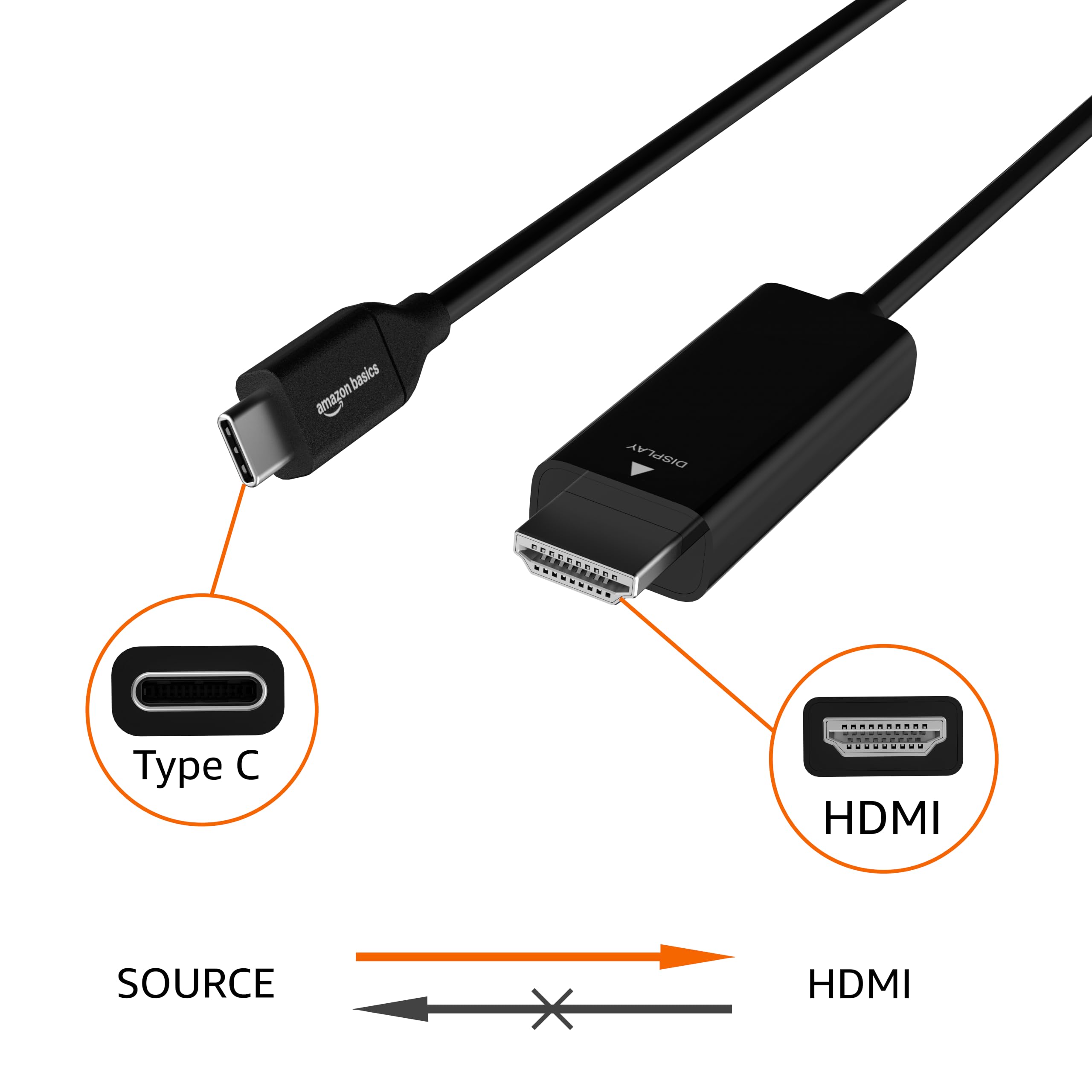 Amazon.com: Amazon Basics USB-C to HDMI Cable Adapter, Thunderbolt