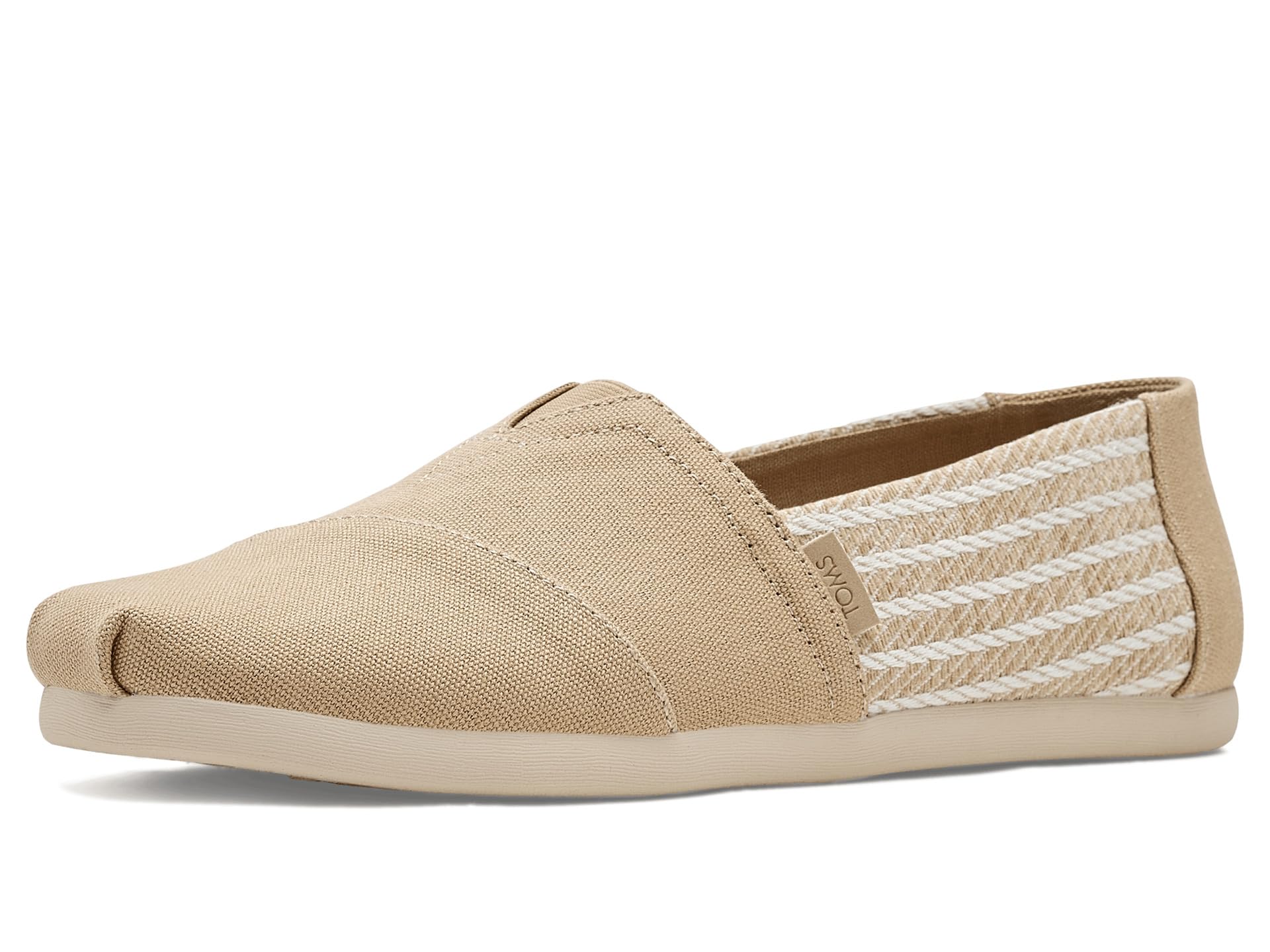 TOMS Men's Alpargata Classic Espadrille Loafer Flat, Oatmeal Nautical Stripe, 7 UK