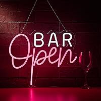 Vista 6 de TATTOO OPEN - Letrero de neón para decoración de pared con interruptor regulable, luz LED de neón para negocios