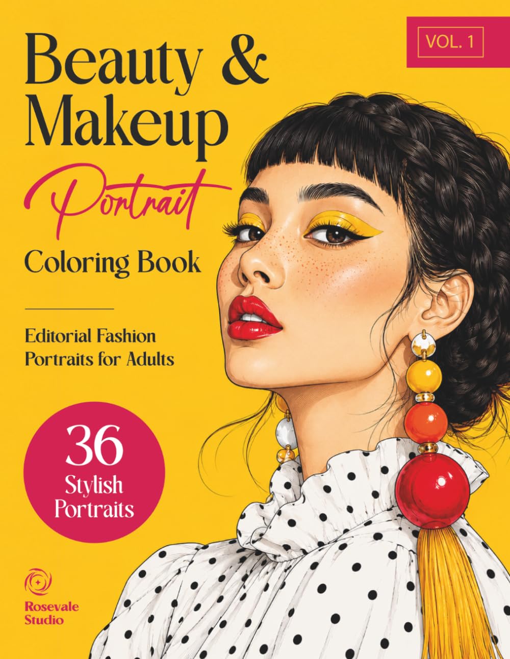 Beauty & Makeup Portrait Coloring Book: Editorial Fashion Portraits for Adults