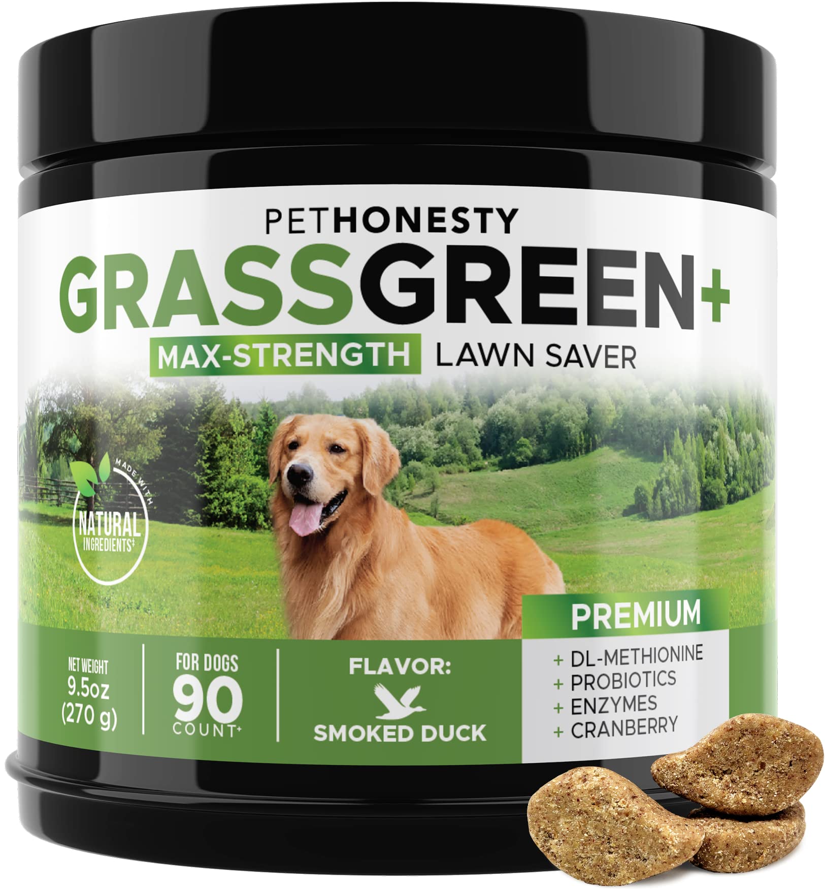 Buy PetHonesty Premium GrassGreen+ Burn Spot Chews for Dogs Max
