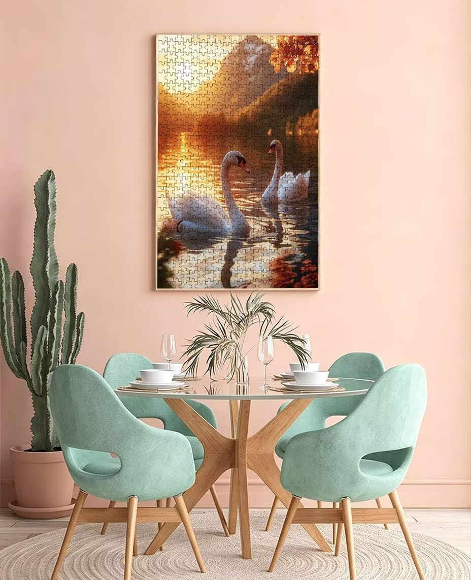 Puzzle 2000 elementów, biały łabędź jezioro puzzle dla dorosłych 2000, klasyczne puzzle, gra edukacyjna puzzle, niemożliwe wyzwanie, gra zręcznościowa dla całej rodziny, dekoracja ścian BXHZW4-369