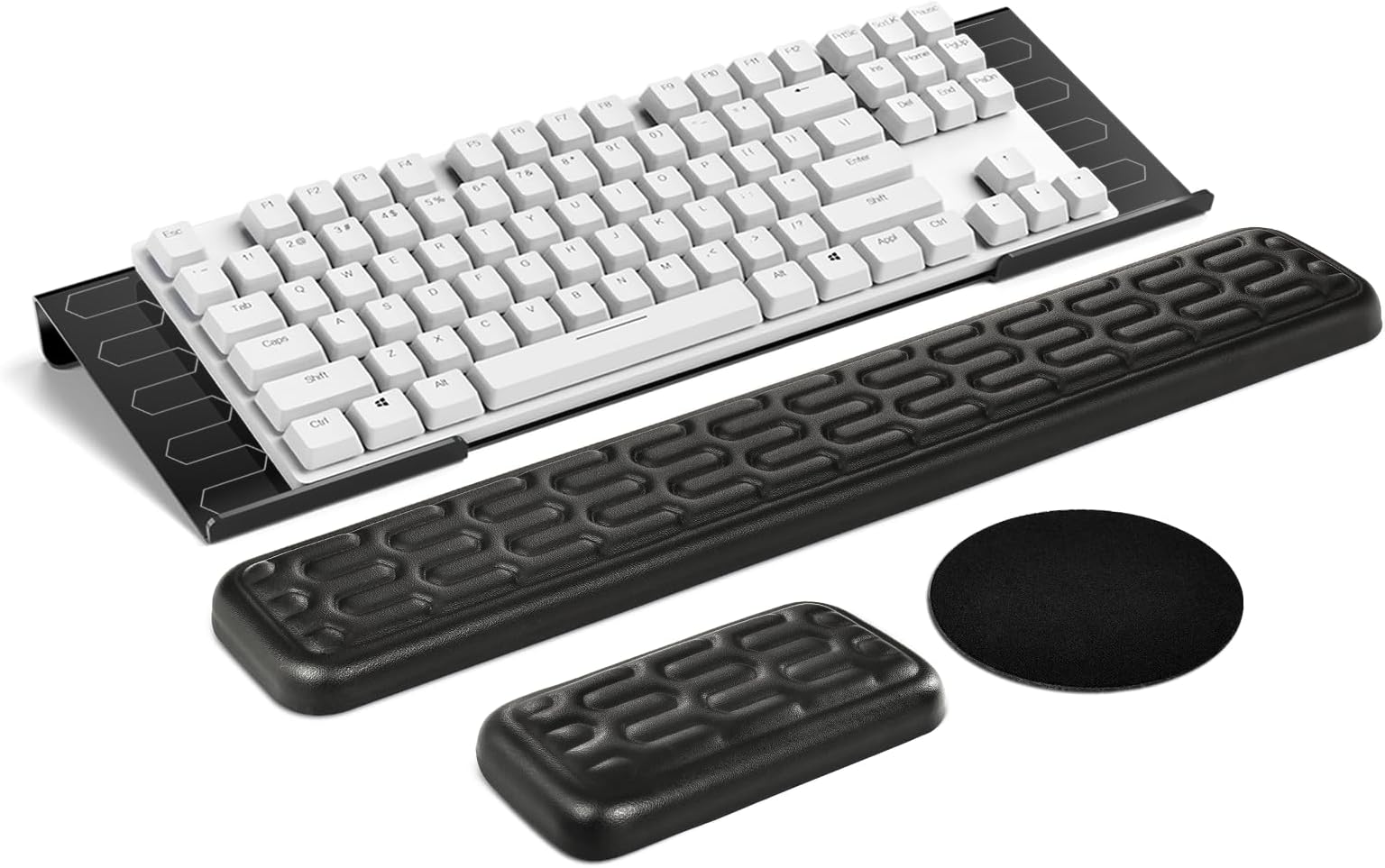 3 Pcs Keyboard Stand with Ergonomic Wrist Rest Set