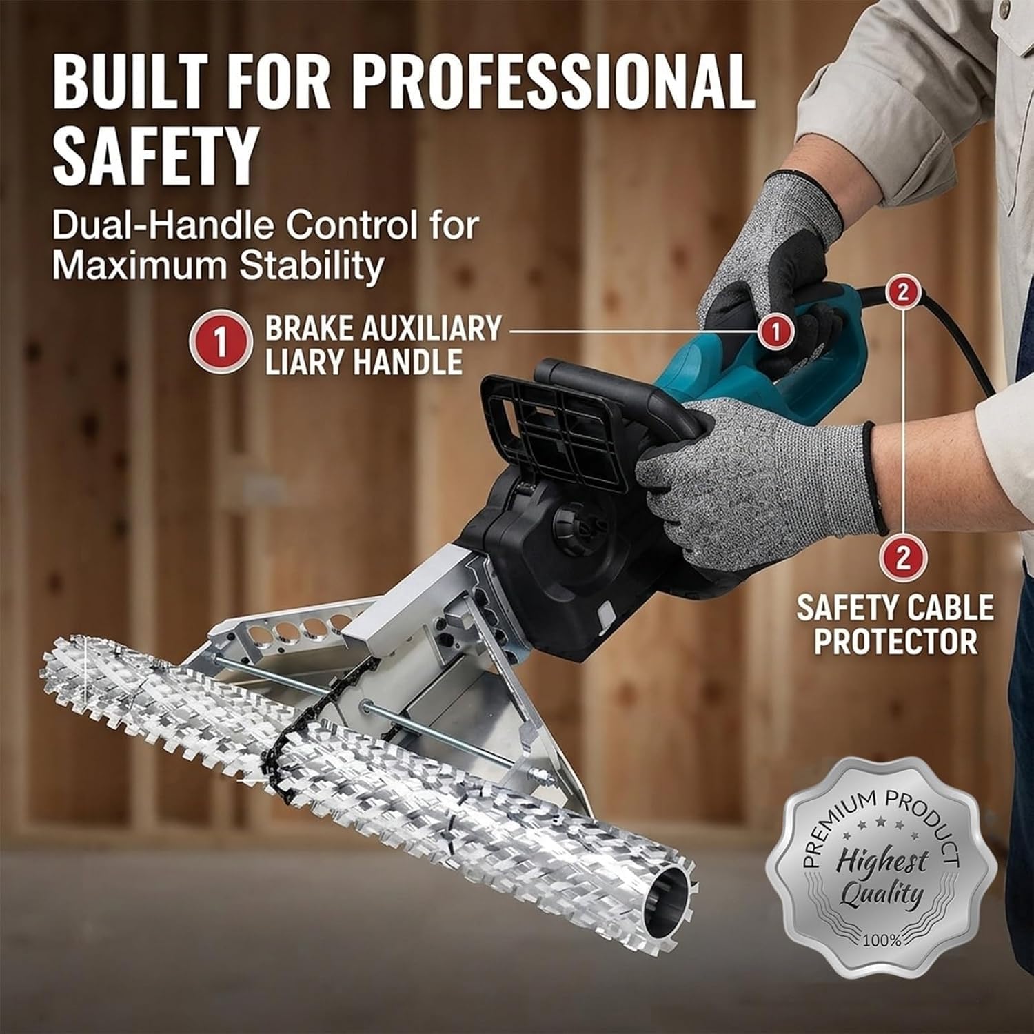 Foam Planer Saw, Foam Planer Insulation Trimmer, for Wall Trimming | Head Selection For Open Cell And Closed Cell, Dual Handle Design, 14.5m/s Speed, For Wall Preparationa(Open-cell,70cm)
