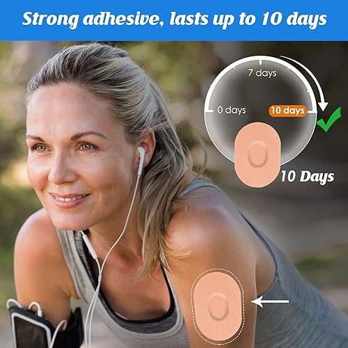 Miniatura 6 de YOUSHARES - 20 parches adhesivos Dexcom G6, protección de monitor de fijación de 10 a 14 días de larga duración, calcomanías CGM impermeables para