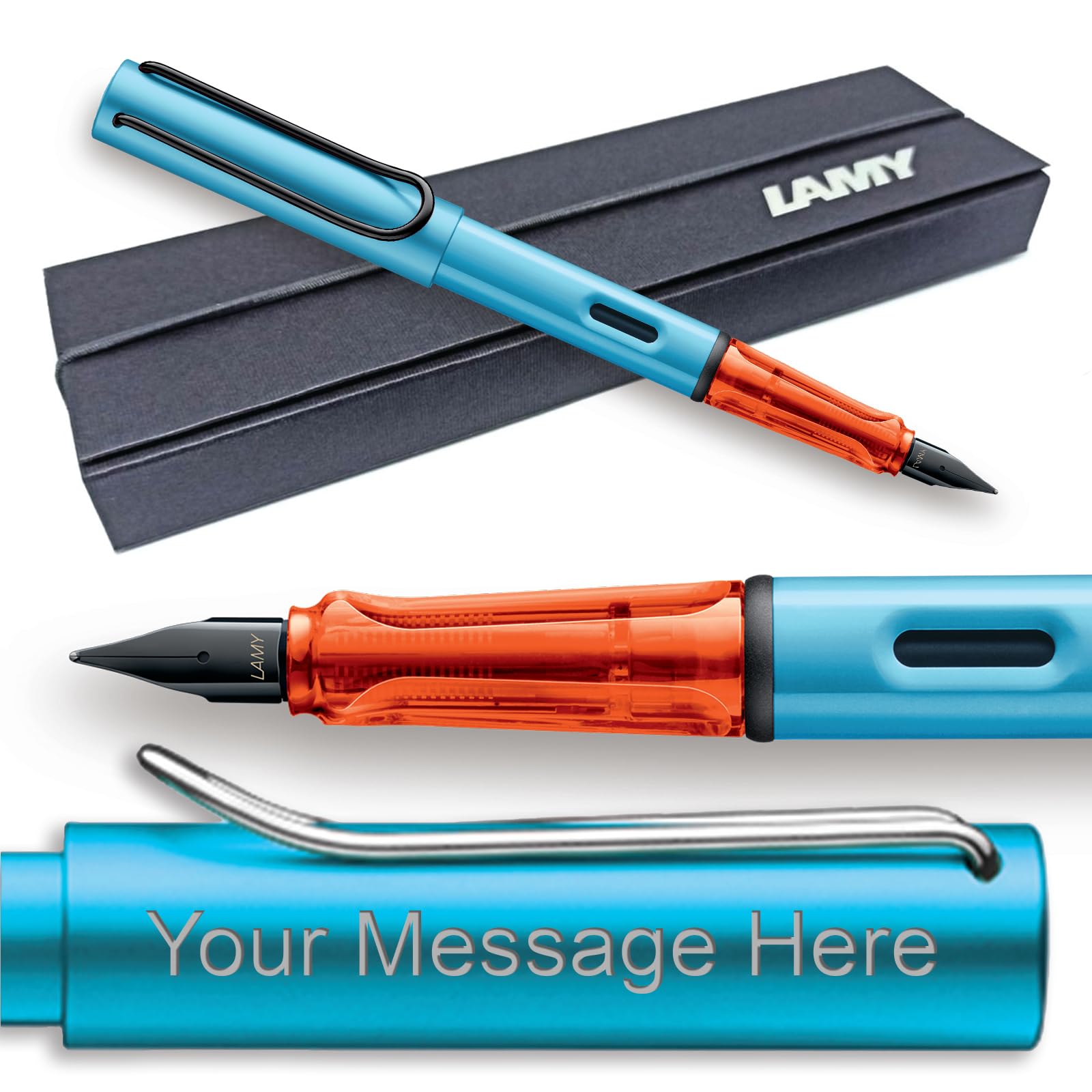 Lamy Al-Star Fountain Pen - Choose Colour/Nib Width (GIFT BOXED) - Engraving Available (Extra Fine Nib, Denim)