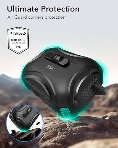 ESR Coque pour AirPods Pro 3, Compatible avec MagSafe,Ouverture Facile,Noir - 7