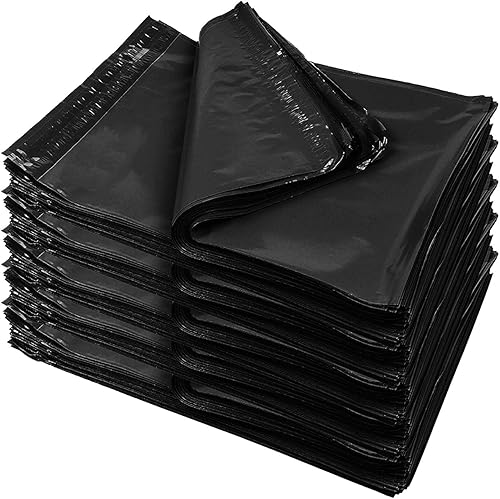 Miniatura 2 de iMBAPrice Sobres de polietileno negro de 9 x 12 pulgadas, paquete de 500 bolsas de sobres de envío de polietileno de tamaño mediano #3,