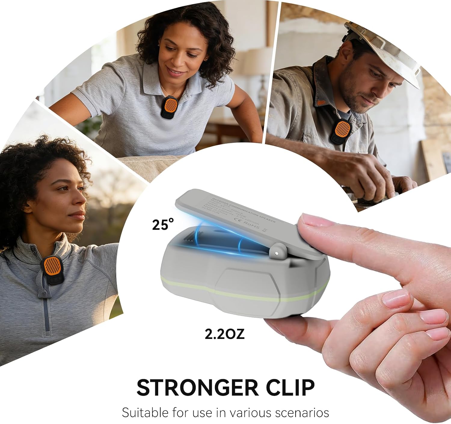 Wearable Bluetooth Speaker, Magnetic Clip on Mini Speaker, TWS Built-in Mic image 5
