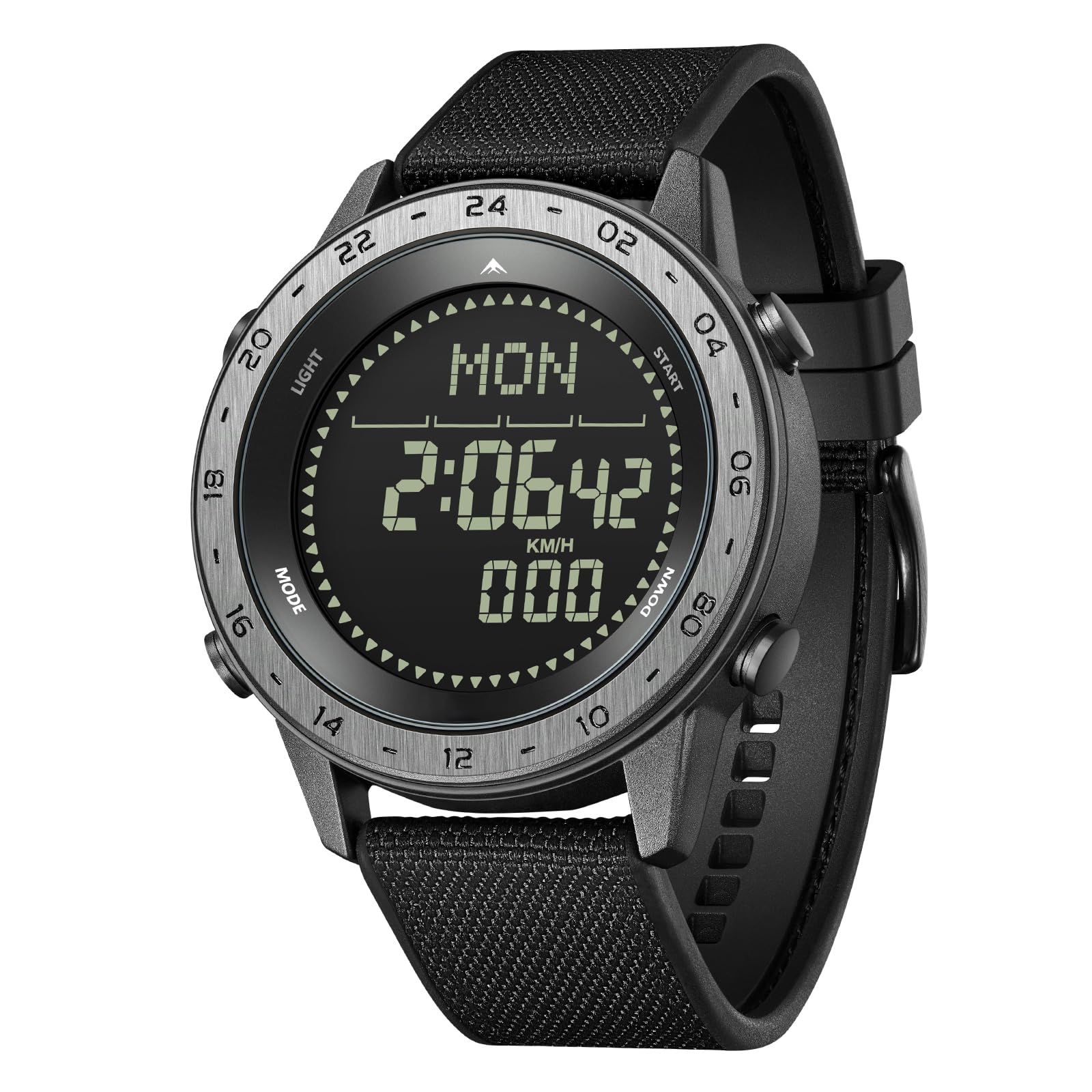 findtime Montre Militaire Étanche 3ATM - Podomètre, Boussole, Tracker d'Activité pour Homme/Femme/Enfant - Sport/Randonnée