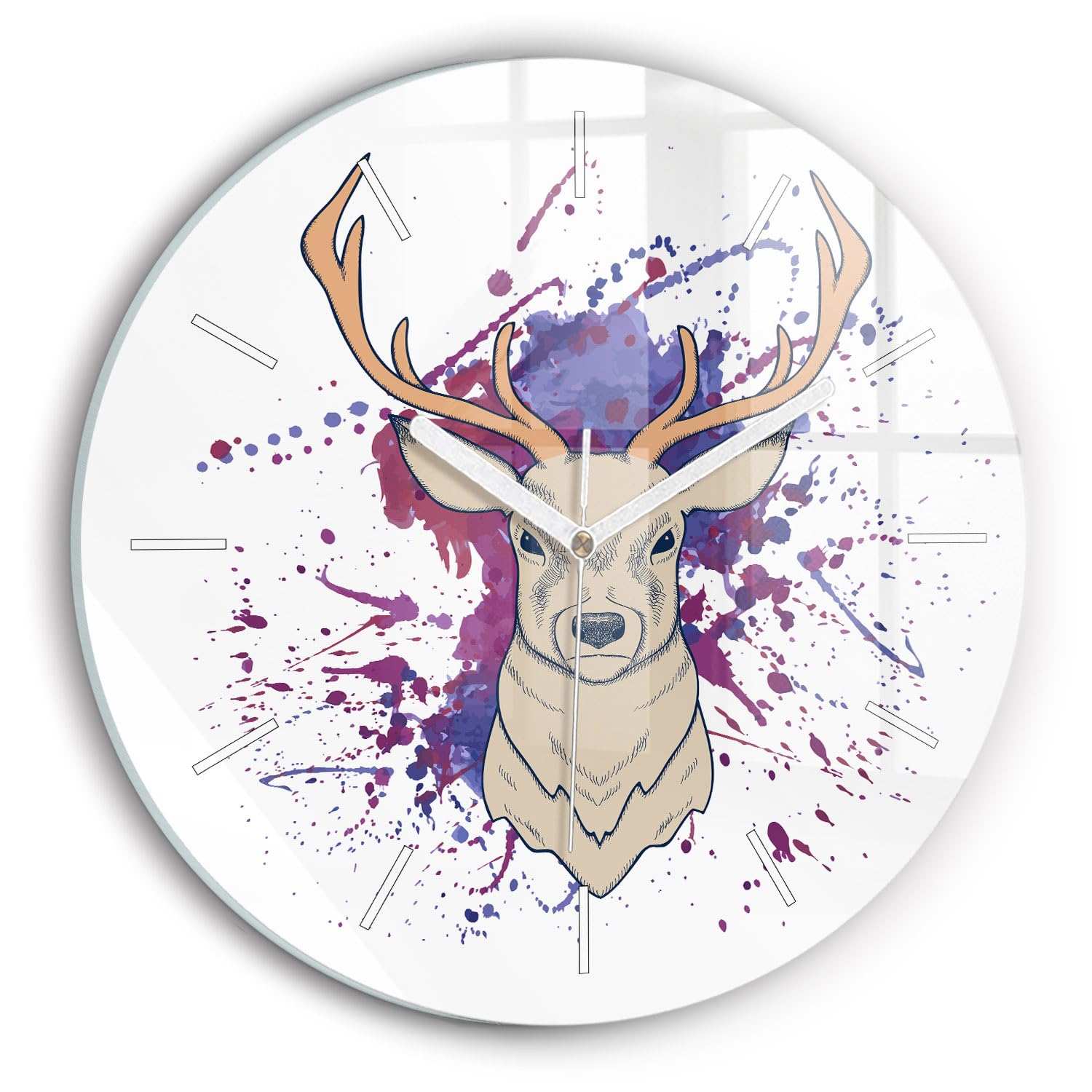 Horloge en verre sans tic-tac Wallfluent 30 cm pour stopper les bruits dans la chambre