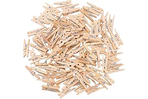 DECORA Sturdy 1 Inch Mini Wooden Craft Clothespins 100pcs for Photos and Crafts