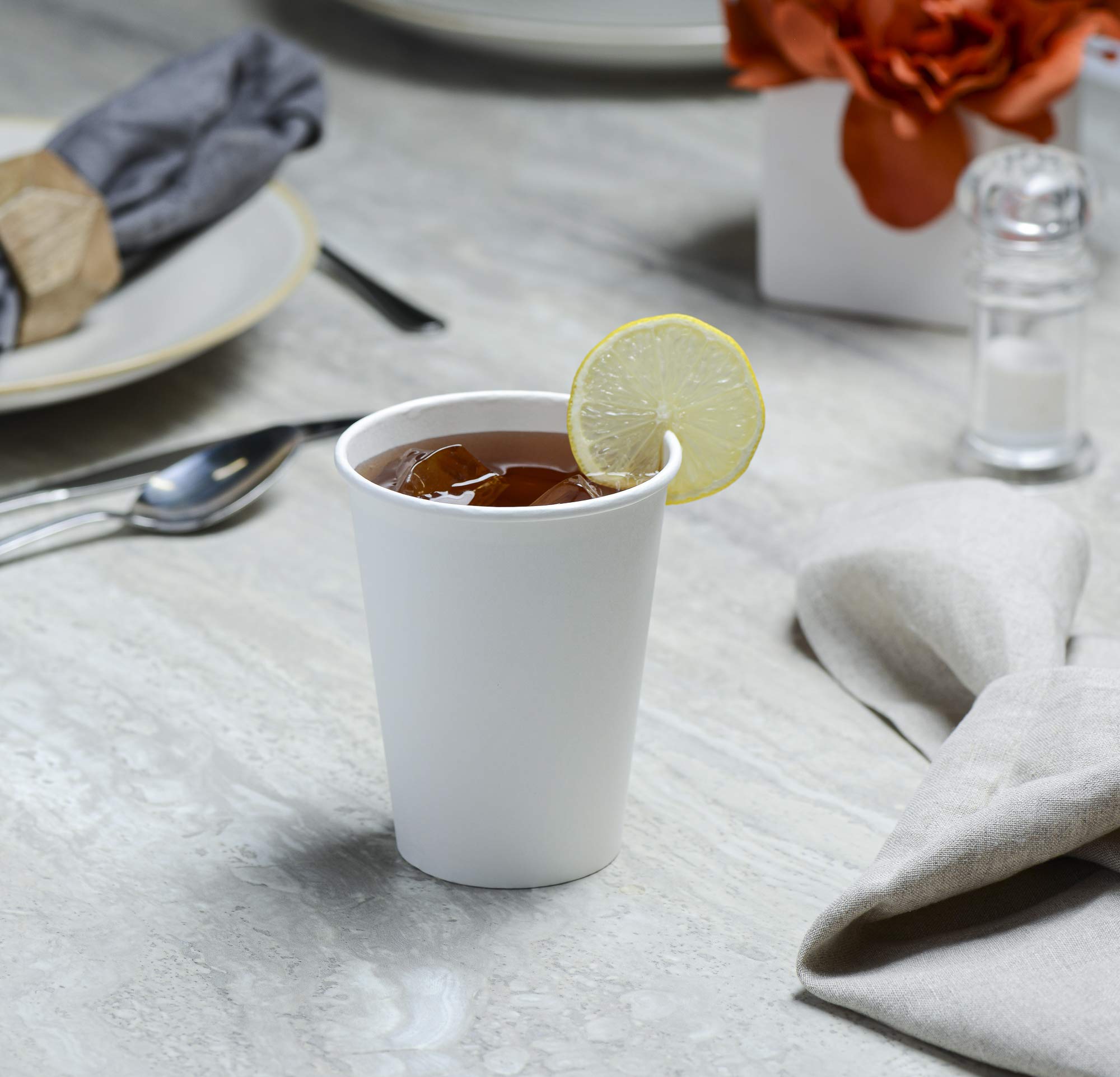 [300 Count] 12 oz. White Paper Hot Coffee Cups: Buy Online in INDIA at ...