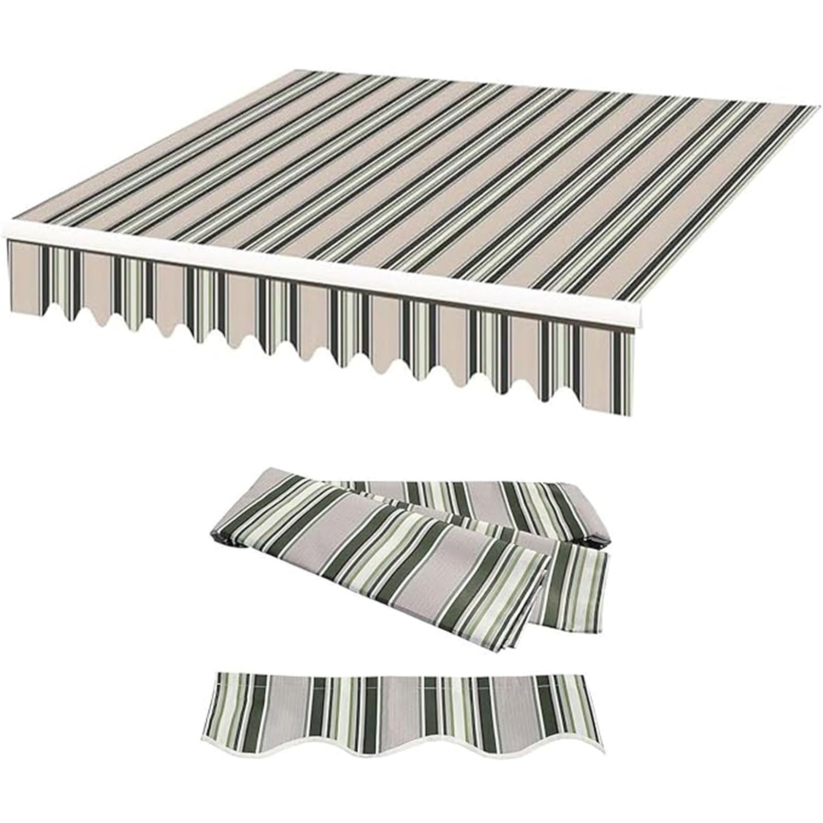 Zamiennik tkaniny markizy do kampera, wodoodporna poliestrowa osłona przeciwsłoneczna (700 x 250 cm) odporna na promieniowanie UV, łatwa w montażu, markiza do przyczep kempingowych i kamperów