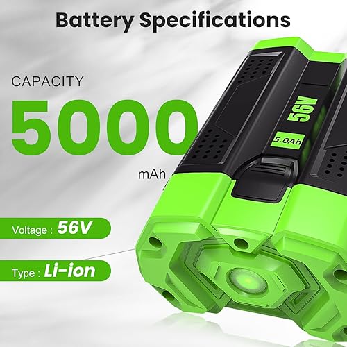 Miniatura 2 de Dosctt Baterías de repuesto de 56 V para batería EGO compatible con batería EGO de 56 V BA4200 BA4200T BA2800T BA2800 BA1400T para herramientas