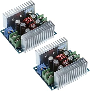 ANMBEST 2PCS Constant Current CC CV Buck Converter Module DC 6-40V to 1.2-36V 20A 300W Adjustable Step Down Voltage Regulator Power Supply Module with Short Circuit Protection Function