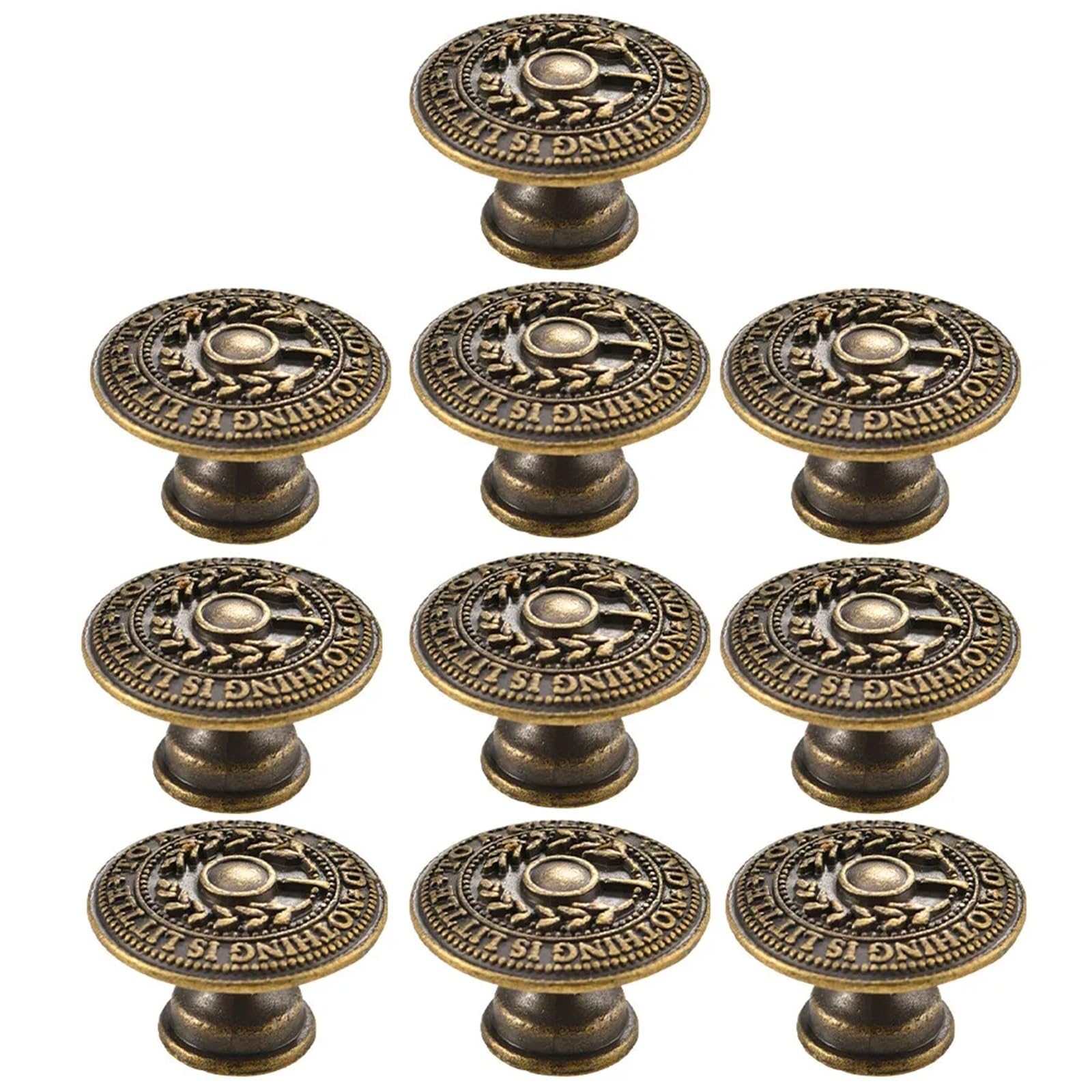 HUWOYG 10Pcs Vintage Retro Metal Cabinet Knobs for Cupboards