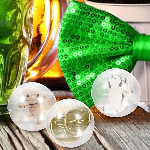 Miniatura 8 de BESTOYARD 50 adornos rellenables, bolas de plástico de 2 pulgadas para niños, manualidades, decoración de árbol de Navidad, boda, fiesta y