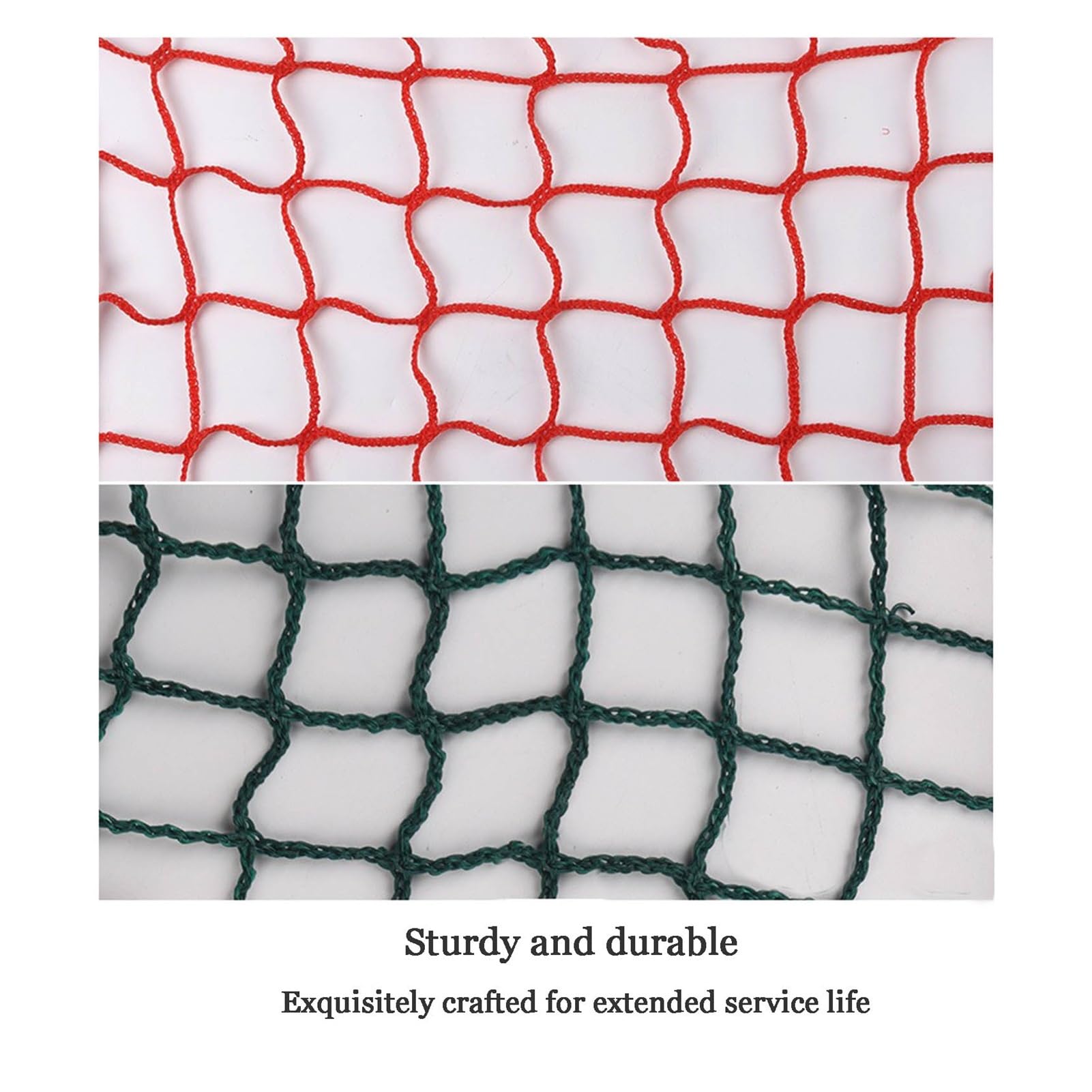 Rosso de Seguridad para Parques Infantiles Poliéster Resistente sin Nudos 1.5x10m (4.9x32.8ft) Ideal para Barandillas de Zonas Panorámicas y Estaciones de Esquí.
