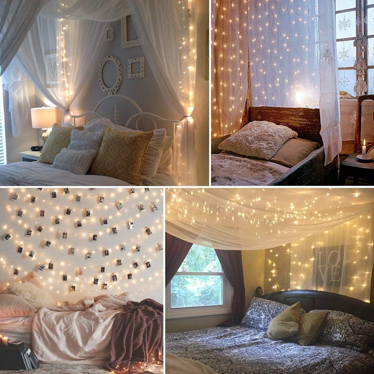 TolleTour 20M 200 LED Luci Natalizie Bianco Caldo per Interno ed Esterno