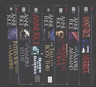 Anne Rice 7 Book Set "Interview with the Vampire", "The Vampire Lestat", "Queen of the Damned", "The Tale of the Body Thief", "Memnoch the Devil", "The Vampire Armand" and "Merrick" (Vampire Chronicles)
