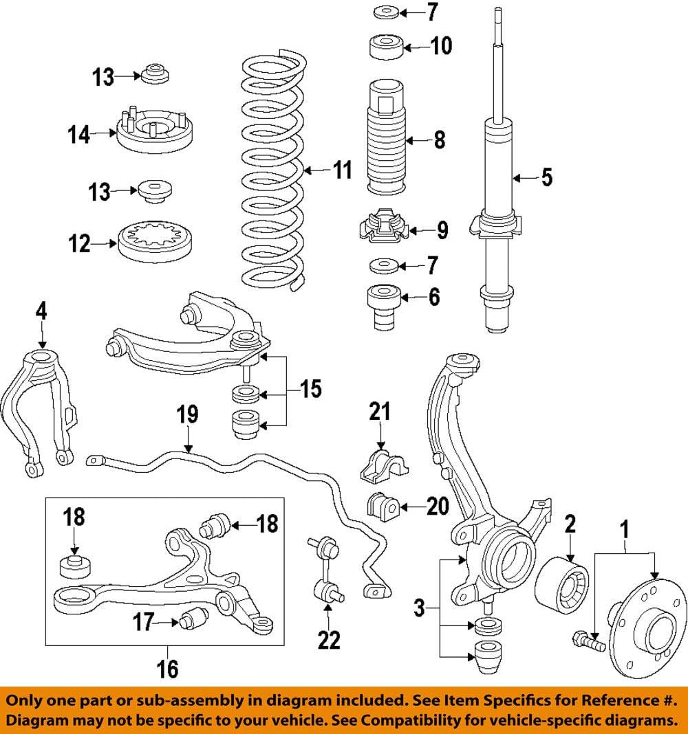 Genuine Honda 51393-SDA-A02 Front Arm (Lower) Bush