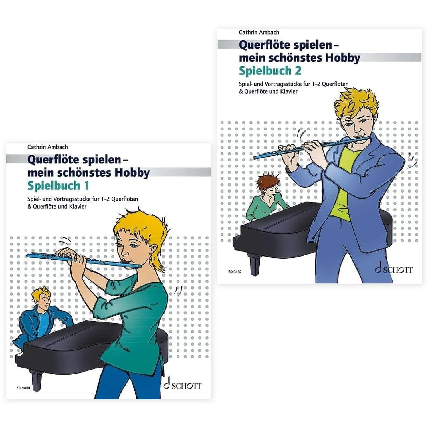 Play Transverse Flute, My Most Beautiful Hobby Playbook 1 and Game Book 2 (ED 9486, ED 9487, 9783795757595