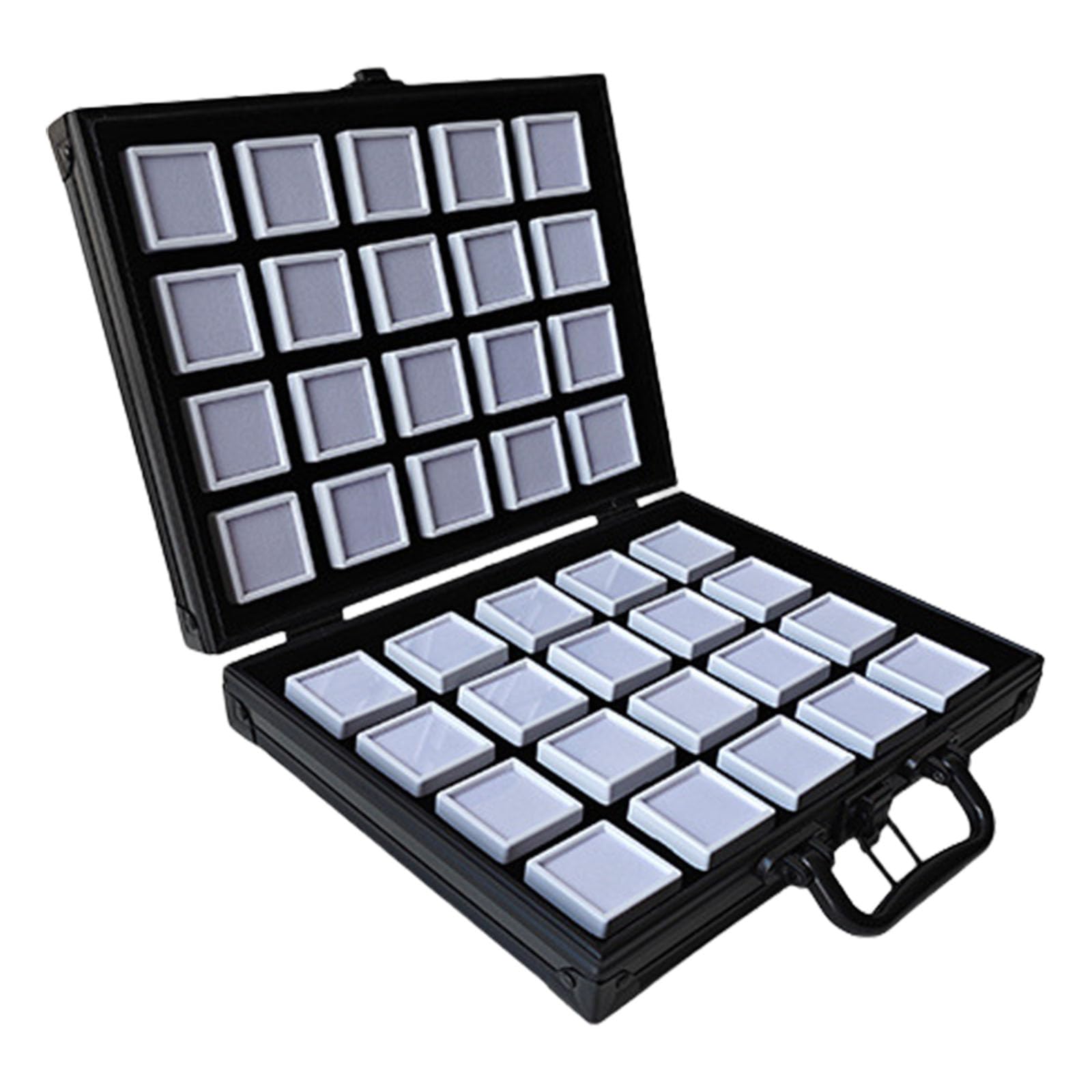 Msioytog Friendly Sturdy Aluminum Alloy Jewelry Holder with Designs for Secure Storage of Valuables on the Way Secure Jewelry Display Case