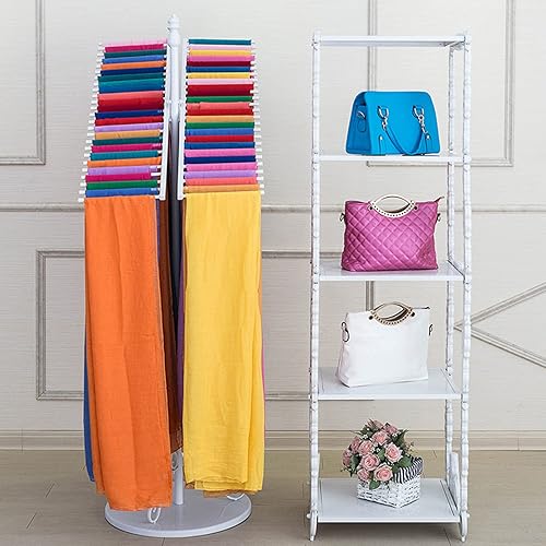 Miniatura 14 de Organizador independiente de metal para bufandas, bufandas comerciales y bufandas, tienda de ropa multifuncional, cinturón, traje, pantalones
