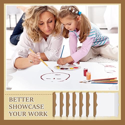 Miniatura 4 de Geyee 20 tableros de póster triples de 36 x 48 pulgadas, tableros grandes de cartón corrugado blanco para proyectos de cartón plegable para