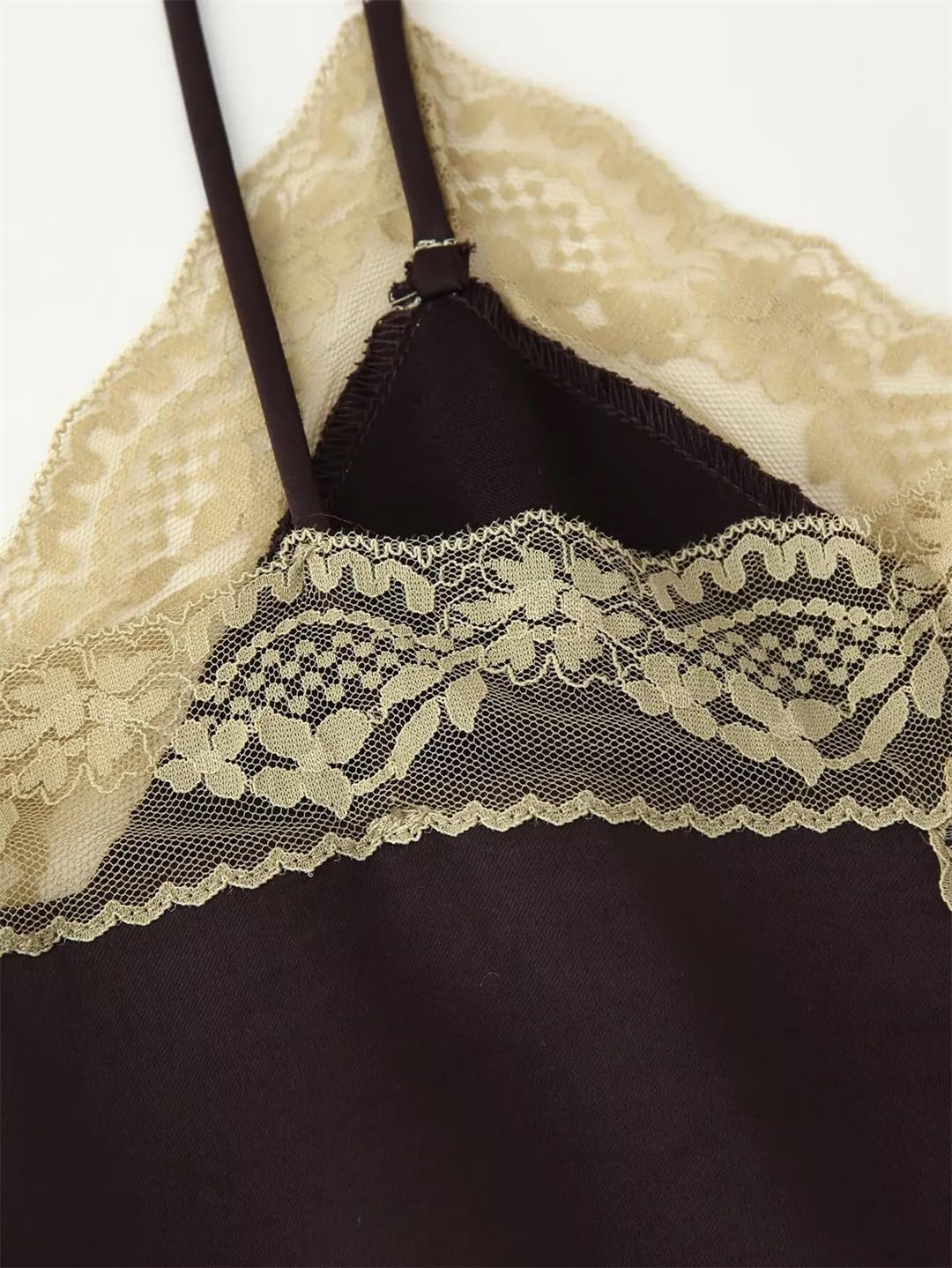 Women's Lounge Set V Neck Lace Top Midi Skirt Split Solid Slim Fit Casual Set