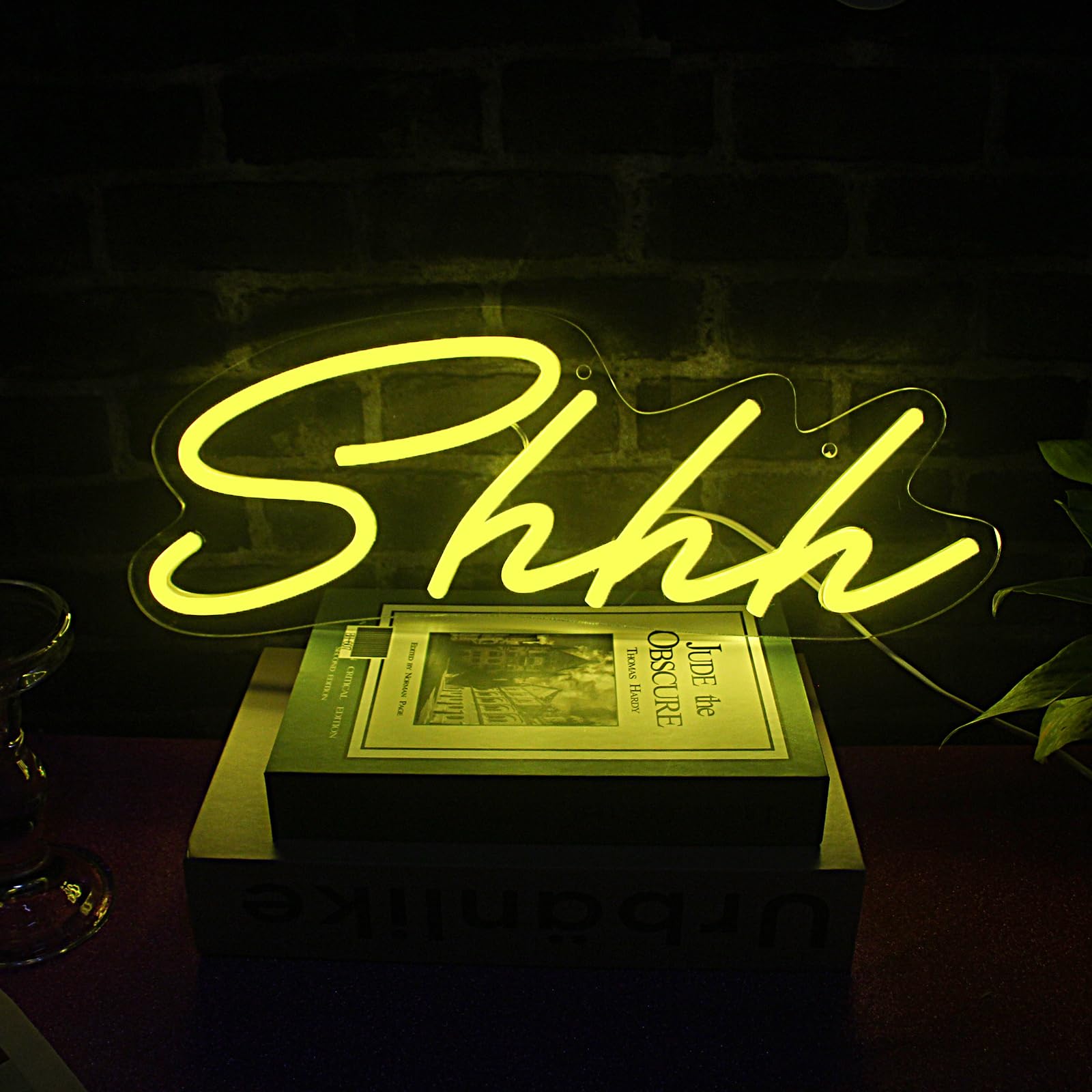 Shhh Neon Sign Led,Shhh Lamp Led Signs Lights Neon Signs for Wall Decor,Adjustable Brightness Night Light Man Cave Game Room Decor, USB Powered for Bedroom Party Birthday Gift