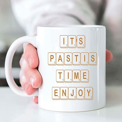 Miniatura 6 de Pastis Quote Drink Gift Idea for French Alcohol Lovers - a Toast To the Good Life - 11 Oz White Ceramic Coffee Mug