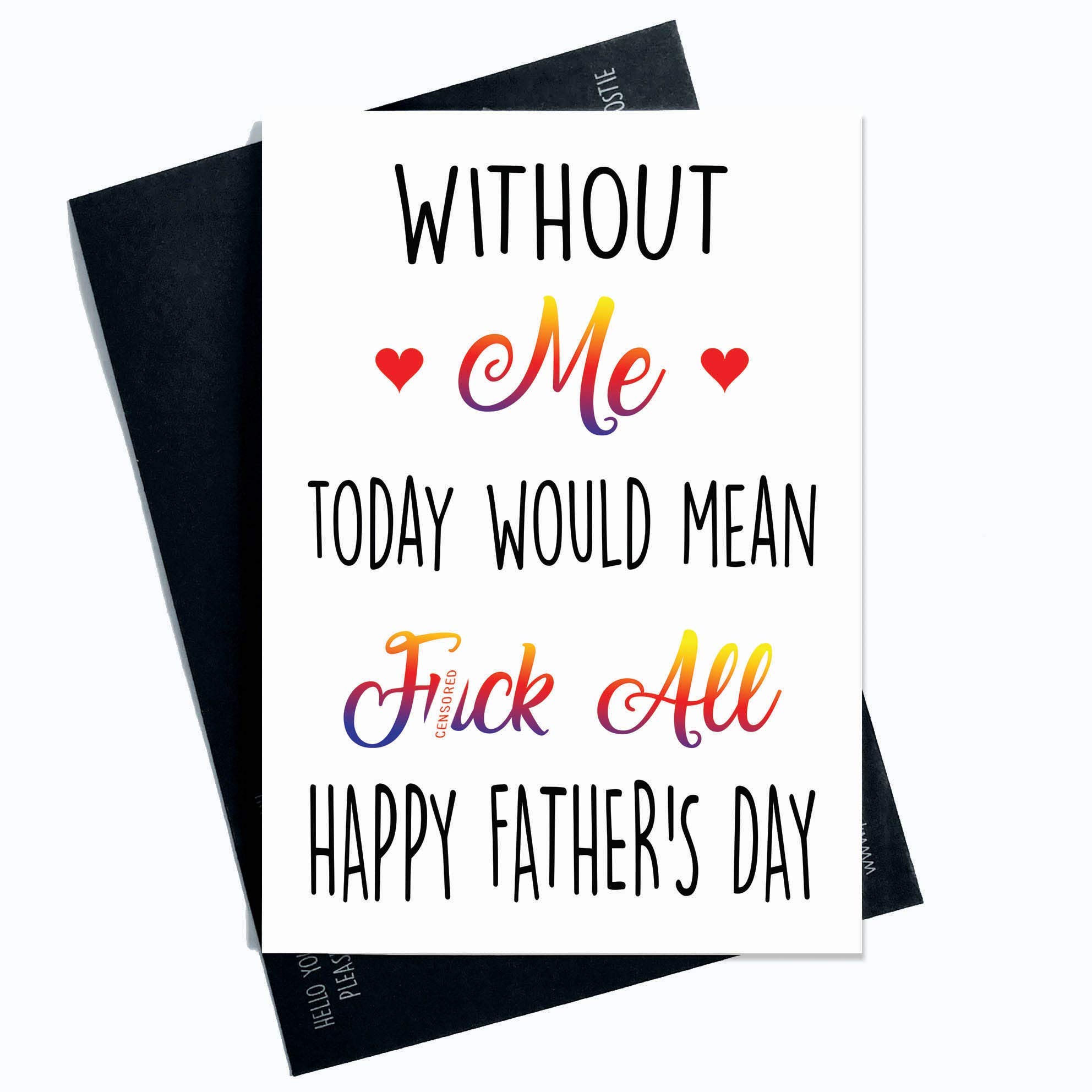 Funny Father's Day Card, Funny Card for Dad, Happy Father's Day Card, Swearing Card, Jokes, Dad, Funny Humour Crude Card Laughs Banter PC102