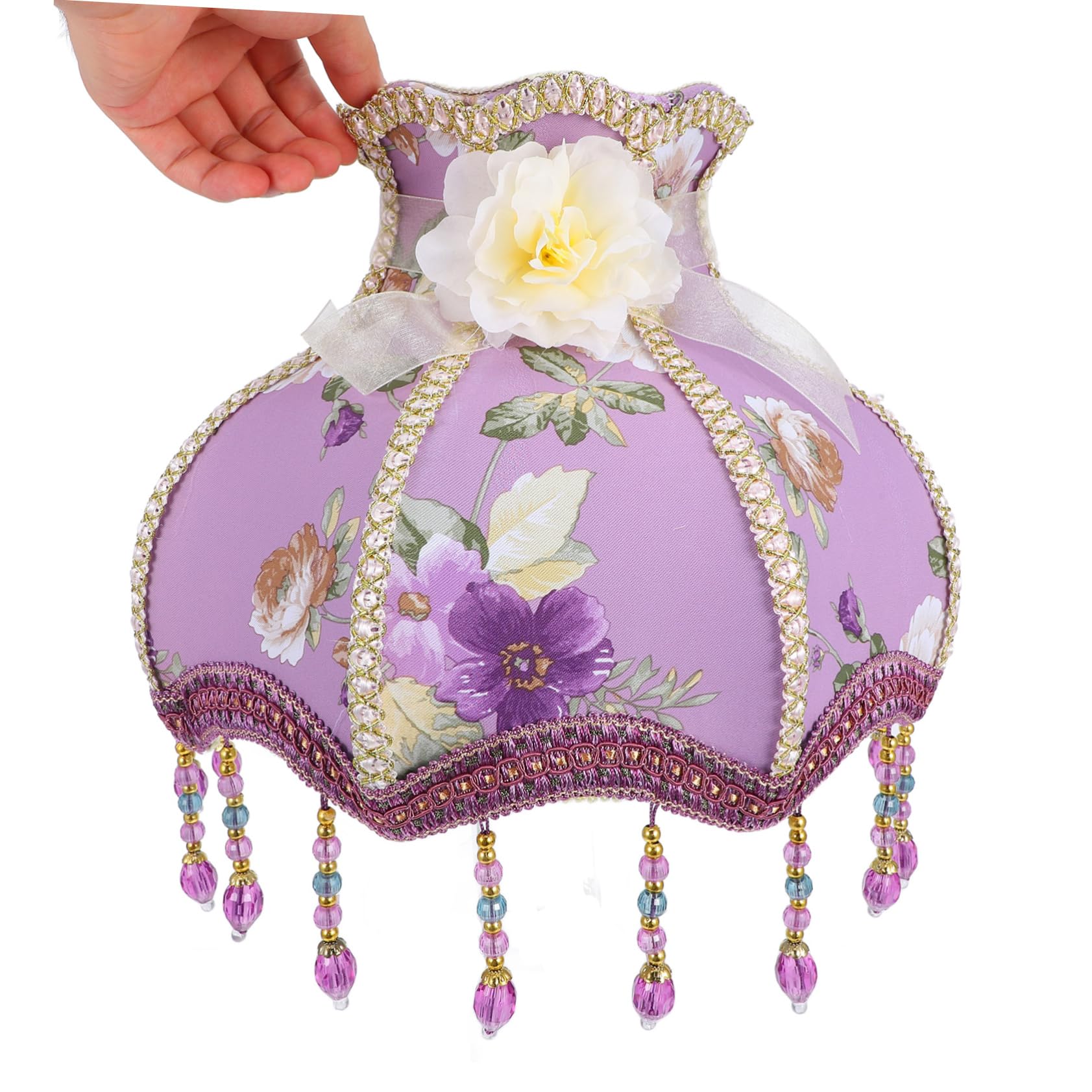 HEMOTON Lámpara De Mesa Pantalla De Encaje Romántica Lámpara De Luz Interior Diseño Elegante Para Decoración De y Acogedores