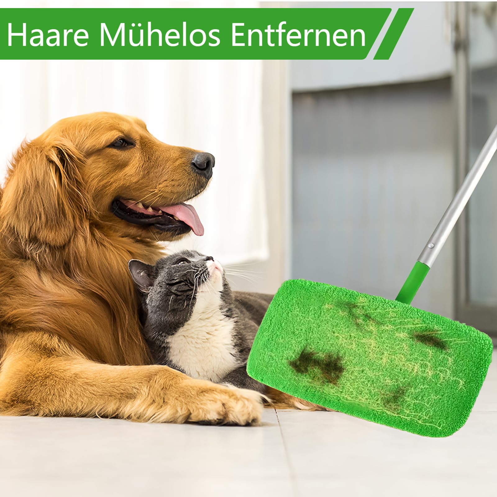 10 szt. ścierek wielokrotnego użytku do mopa podłogowego, zestaw pokrowców na mop, do mopa, na wilgoć i sucho, uniwersalne ściereczki do podłóg i okien, 25 x 11,5 cm