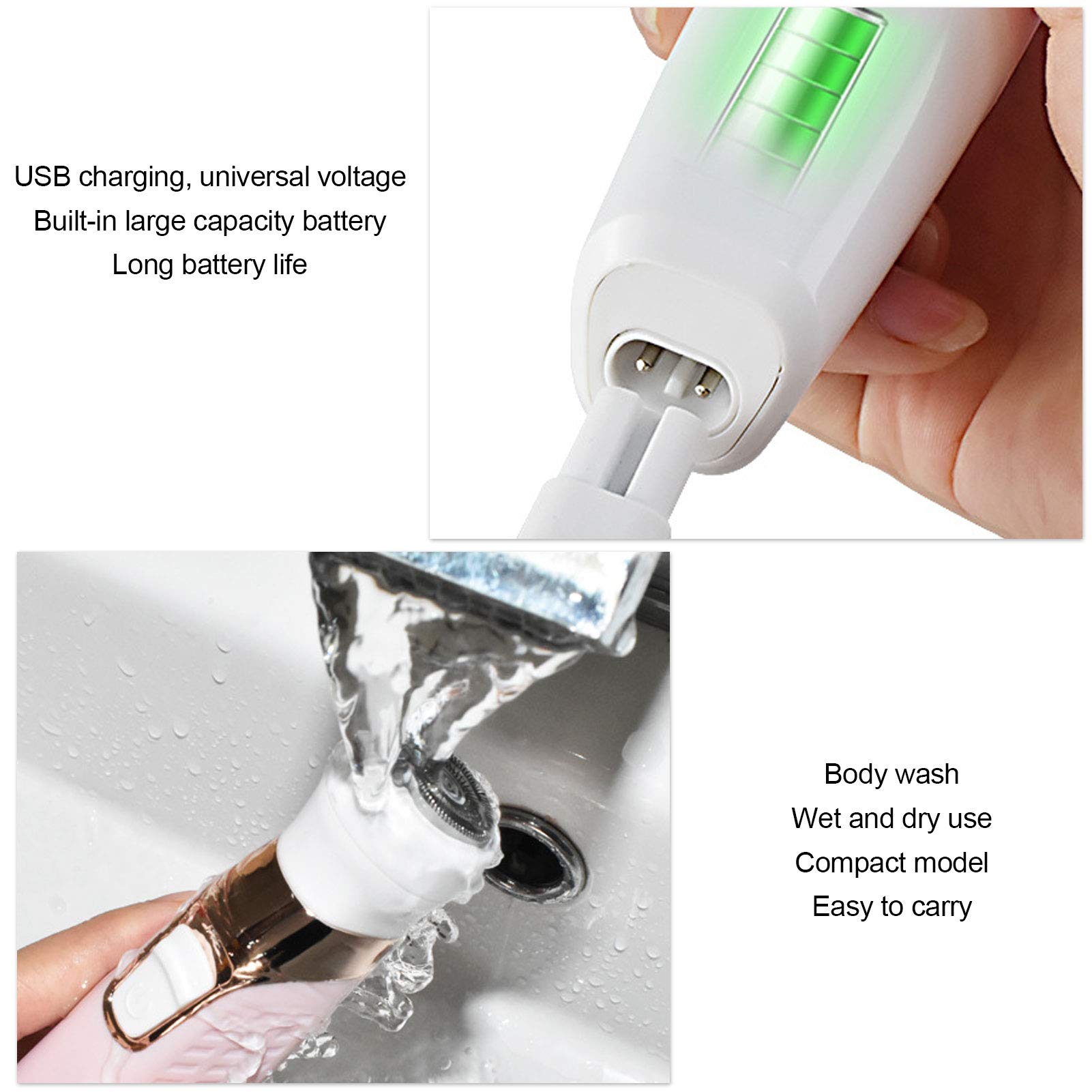 5 in 1 Hair Removal Machine Electric Body Depilator USB Rechargeable Women Shaver Painless for Women Face Epilator - Image 3