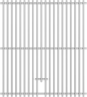 Uniflasy Stainless Steel Cooking Grate for Nexgrill 820-0033 Portable Gas Grill,Master Forge 820-0033, Megamaster 820-0033M Model,Grill Grid Replacement Parts 14.57''x13.15'',1 Pack