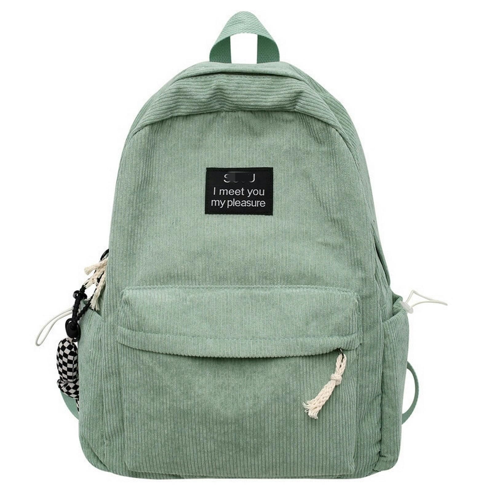TEidea Schulrucksack Modischer Damen-Rucksack Aus Cord: Schultasche Aus Segeltuch, Umhängetasche, Rucksack Für Weibliche Studenten-Blau