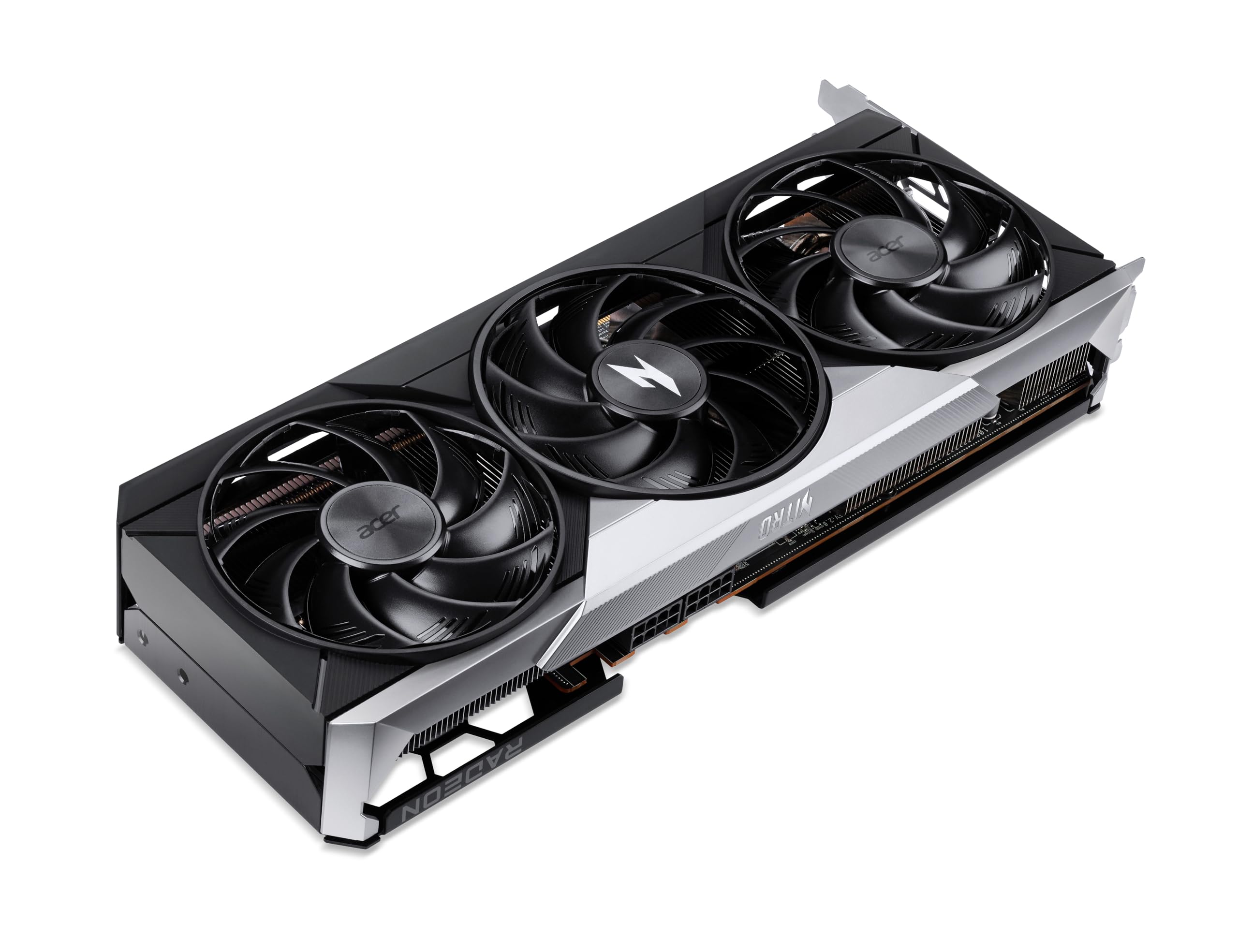 Acer Nitro Radeon RX 9070 OC - AMD Grafikkarte (16 GDDR6, 256 Bit, PCIe 5.0 x16, 1x HDMI 2.1a 3X DP 2.1) 3X Nitro FrostBlade, 2x8 pin, Slot Space: 2.5