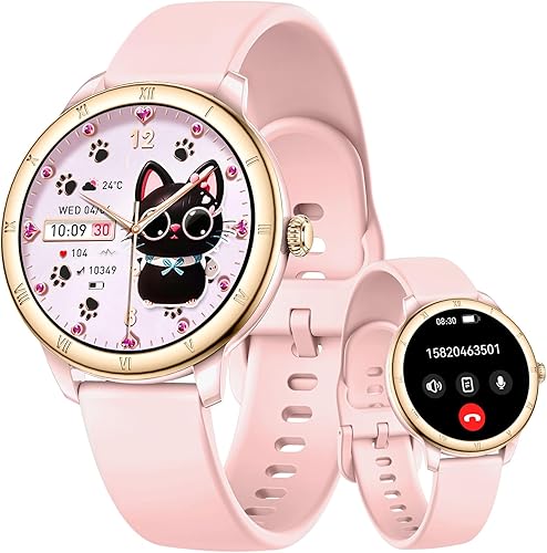 EIGIIS Reloj inteligente AMOLED para mujer, pantalla siempre encendida, rastreador de actividad con más de 100 modos deportivos, monitor de