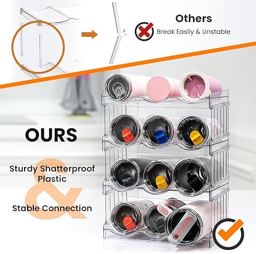 Miniatura 4 de Gracenal Organizador de botellas de agua para vaso Stanley de 40 onzas con asa, organizadores de cocina de despensa y almacenamiento para accesorios