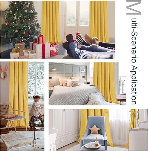 Miniatura 196 de Cortinas de terciopelo JIUZHEN, cortinas opacas suaves de terciopelo retro para dormitorio, cortinas elegantes con reducción de ruido y Rosa