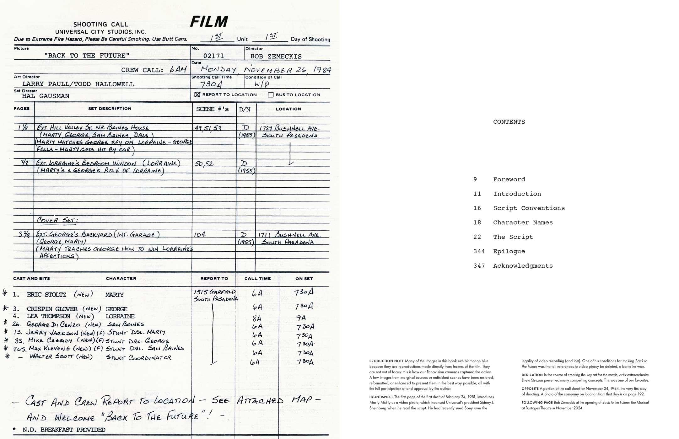 Back to the Future Script Book: The Complete Screenplay