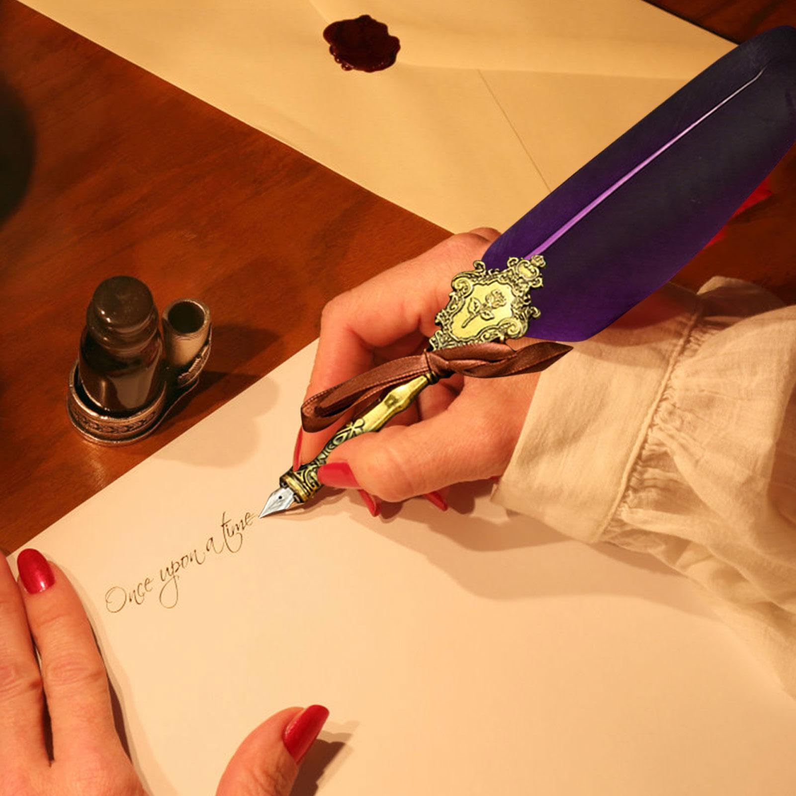 Ensemble d'encre de calligraphie à plume | Stylo plume vintage pour