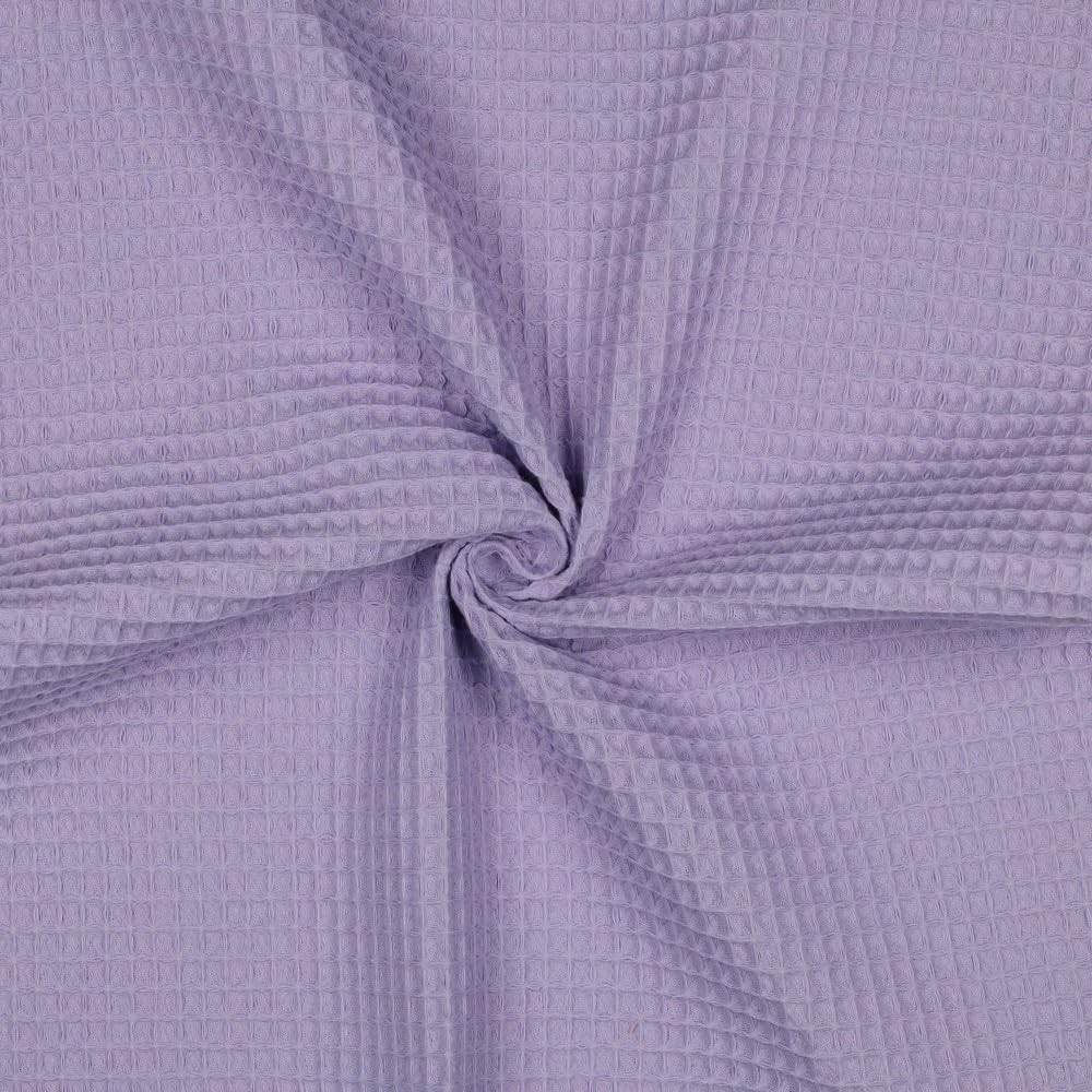 VmG-Store Waffle Pique Sold by the Metre 40 Colours Waffle Fabric 100% Cotton Fabric Tex Standard 100 (050 Purple, 50 x 150 cm)